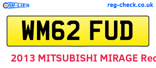 WM62FUD are the vehicle registration plates.