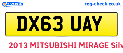 DX63UAY are the vehicle registration plates.