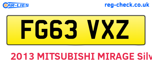 FG63VXZ are the vehicle registration plates.