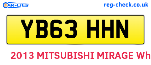 YB63HHN are the vehicle registration plates.