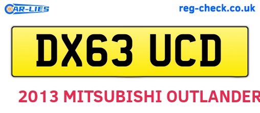 DX63UCD are the vehicle registration plates.