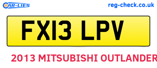 FX13LPV are the vehicle registration plates.