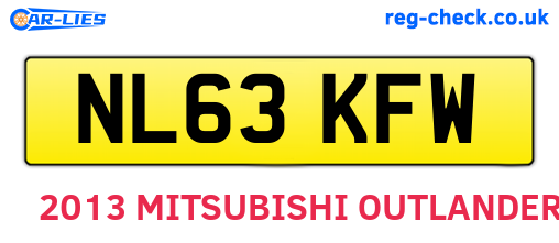 NL63KFW are the vehicle registration plates.