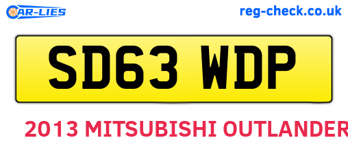 SD63WDP are the vehicle registration plates.