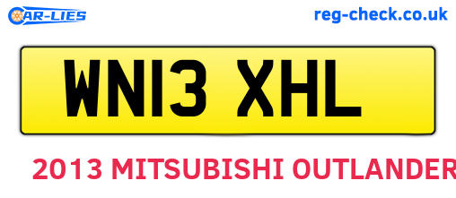 WN13XHL are the vehicle registration plates.