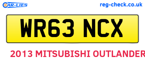 WR63NCX are the vehicle registration plates.