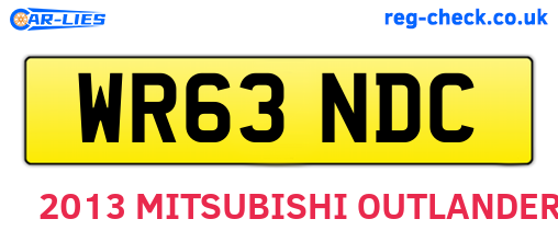 WR63NDC are the vehicle registration plates.