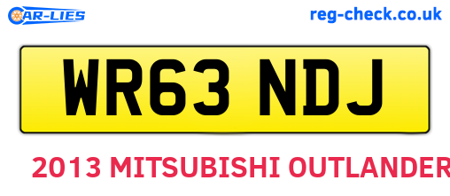 WR63NDJ are the vehicle registration plates.