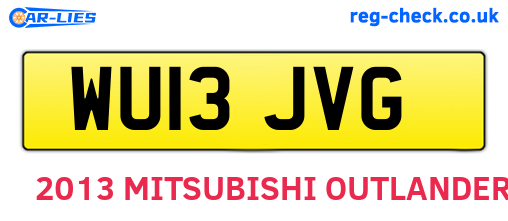 WU13JVG are the vehicle registration plates.