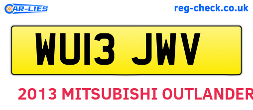 WU13JWV are the vehicle registration plates.