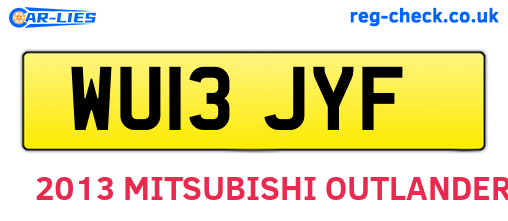 WU13JYF are the vehicle registration plates.