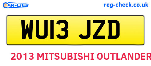 WU13JZD are the vehicle registration plates.