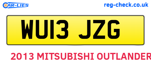 WU13JZG are the vehicle registration plates.