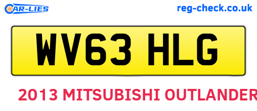 WV63HLG are the vehicle registration plates.