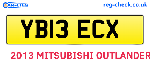 YB13ECX are the vehicle registration plates.
