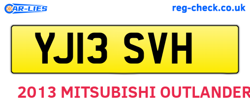 YJ13SVH are the vehicle registration plates.