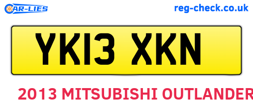 YK13XKN are the vehicle registration plates.