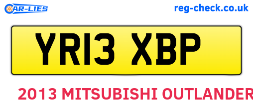 YR13XBP are the vehicle registration plates.