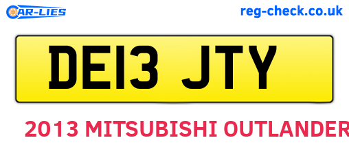 DE13JTY are the vehicle registration plates.