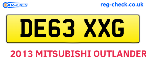 DE63XXG are the vehicle registration plates.
