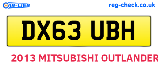 DX63UBH are the vehicle registration plates.