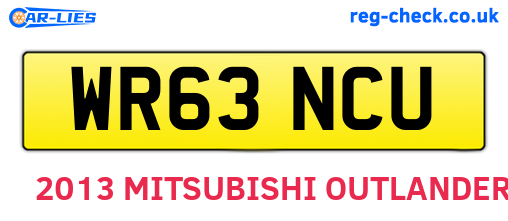 WR63NCU are the vehicle registration plates.