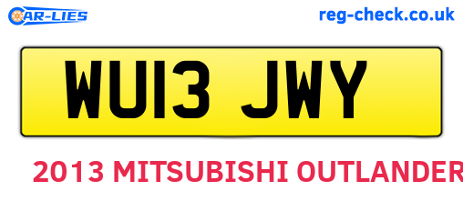 WU13JWY are the vehicle registration plates.