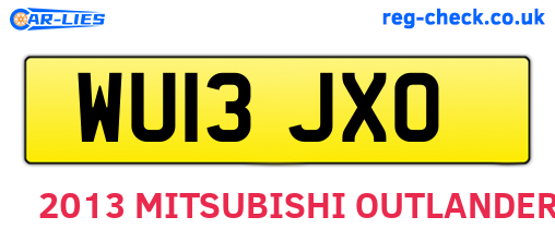 WU13JXO are the vehicle registration plates.