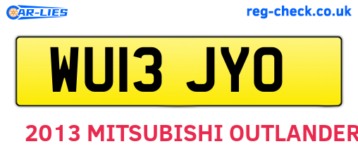 WU13JYO are the vehicle registration plates.