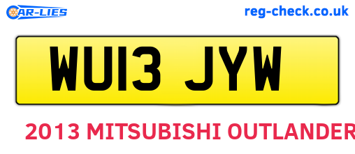 WU13JYW are the vehicle registration plates.