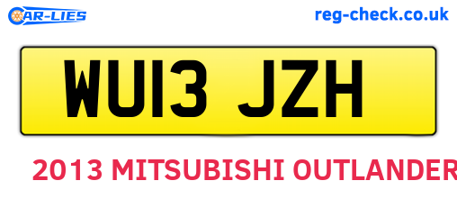 WU13JZH are the vehicle registration plates.