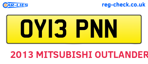 OY13PNN are the vehicle registration plates.