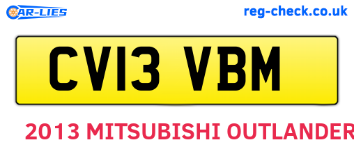 CV13VBM are the vehicle registration plates.