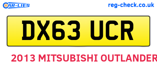 DX63UCR are the vehicle registration plates.