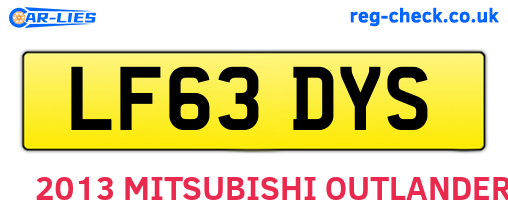 LF63DYS are the vehicle registration plates.