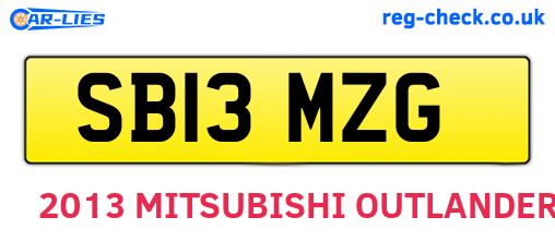 SB13MZG are the vehicle registration plates.