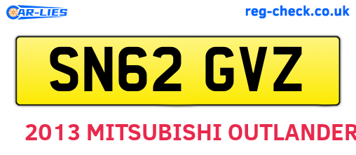 SN62GVZ are the vehicle registration plates.