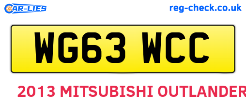 WG63WCC are the vehicle registration plates.