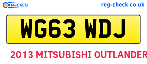 WG63WDJ are the vehicle registration plates.