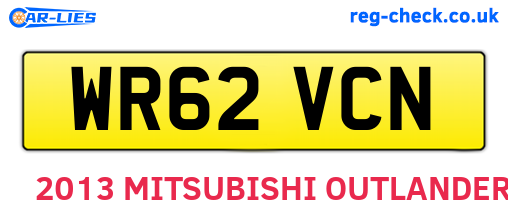 WR62VCN are the vehicle registration plates.