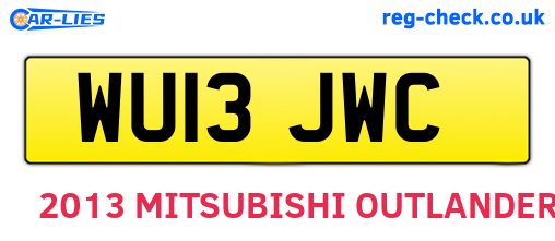 WU13JWC are the vehicle registration plates.