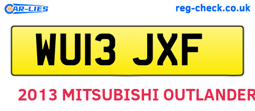 WU13JXF are the vehicle registration plates.