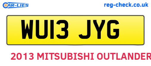 WU13JYG are the vehicle registration plates.