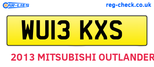 WU13KXS are the vehicle registration plates.