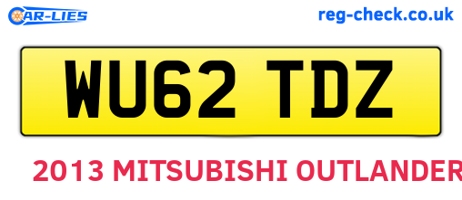 WU62TDZ are the vehicle registration plates.