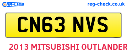 CN63NVS are the vehicle registration plates.