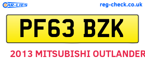 PF63BZK are the vehicle registration plates.