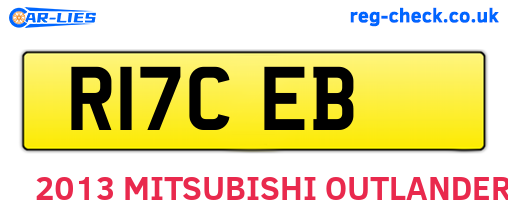 R17CEB are the vehicle registration plates.