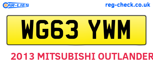 WG63YWM are the vehicle registration plates.