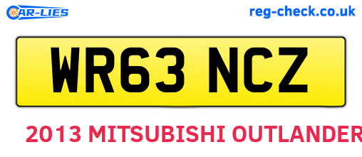 WR63NCZ are the vehicle registration plates.